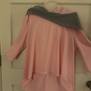Pink and Gray Women's Top